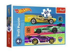 Puzzle 60 elementów Hot Wheels Wyścig Trefl