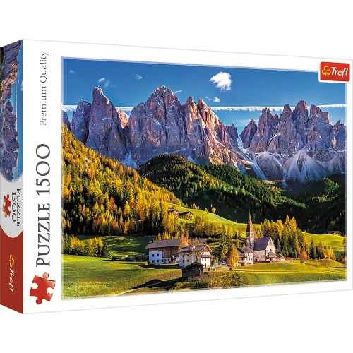 Puzzle - 1500 - Dolina Val di Funes - Dolomity - Włochy - Trefl 26163