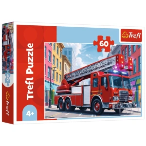 Puzzle 60 elementów Wóz strażacki Trefl 17405