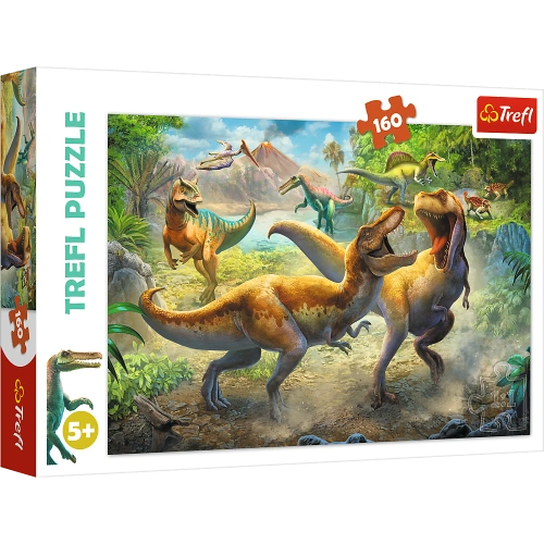 Puzzle - 160 - Walczące Tyranozaury - Trefl 15360