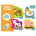Puzzle - Baby Classic - Zwierzęta na wsi - Konik Kurka Świnka Krówka - Trefl 36070