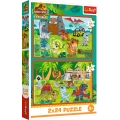 Puzzle - 2x24 - Małe dinozaury - Universal Jurassic World - Trefl 34437