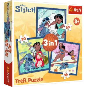 Puzzle - 3w1 (20, 36, 50) - Czas ze Stitchem - Disney Lilo i Stitch - Trefl 34896