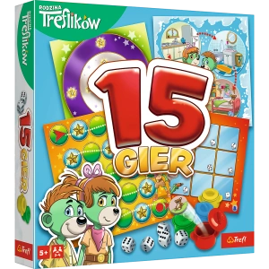 Gra planszowa 15 gier Rodzina Treflików Trefl 02823