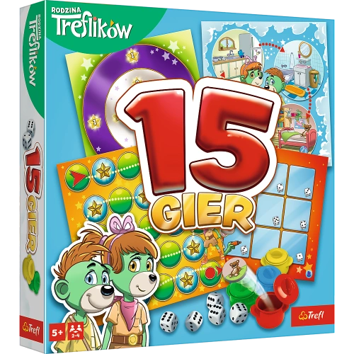 Gra planszowa 15 gier Rodzina Treflików Trefl 02823