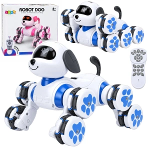 Pies Robot Zdalnie Sterowany RC 8 Kół Drift 360° Akrobacje Niebieski