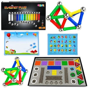 Zestaw Magnastix Klocki Magnetyczne 560 + Tablica
