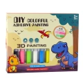 Zestaw Kreatywny DIY Witraże Breloki Dinozaury Pisaki 6 szt.