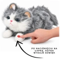 Pluszowy Kotek Maskotka Przytulanka z Dźwiękami Miauczenia Szary 40 cm