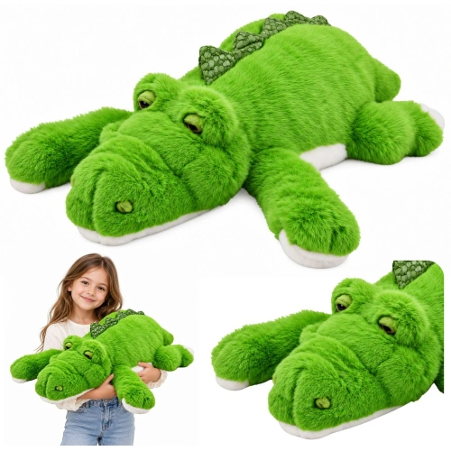 Pluszowy Krokodyl Maskotka Przytulanka Obciążeniowe Łapki Zielony 75 cm
