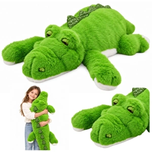Pluszowy Krokodyl Maskotka Przytulanka Obciążeniowe Łapki Zielony 120 cm