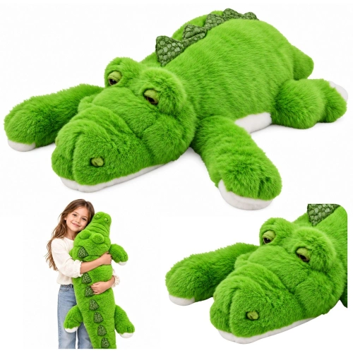 Pluszowy Krokodyl Maskotka Przytulanka Obciążeniowe Łapki Zielony 120 cm
