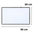 Tablica Magnetyczna Suchościeralna Markery Gąbki Akcesoria Biała 90x60 cm