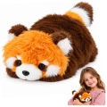 Mała Pluszowa Panda Czerwona Przytulanka Maskotka Rudawo-Brązowa 16 cm