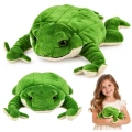 Pluszowa Żabka Maskotka Przytulanka Miękka Żaba Obciążeniowa Zielona 26 cm