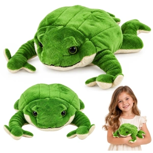 Pluszowa Żabka Maskotka Przytulanka Miękka Żaba Obciążeniowa Zielona 26 cm