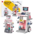 Zestaw Doktor Dentysta Wózek Medyczny Światła Różowy 26 el.
