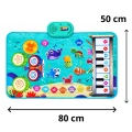 Mata Muzyczna Edukacyjna 2w1 Podwodny Świat Dźwięki Instrumentów 80x50 cm