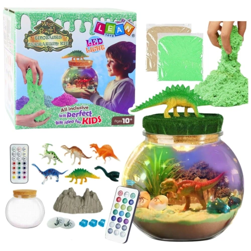 Zestaw Kreatywny Terrarium Dla Dinozaurów DIY Lampka LED Pilot