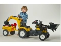 FALK TRAKTOR NA PEDAŁY Z PRZYCZEPĄ, ŁYŻKĄ I ŁADOWARKĄ RANCH TRAC ŻÓŁTY 2055CN
