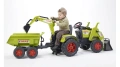 FALK DUŻY TRAKTOR NA PEDAŁY Z PRZYCZEPĄ, ŁYŻKĄ I ŁADOWARKĄ CLAAS AXOS 3-7 LAT 1010W