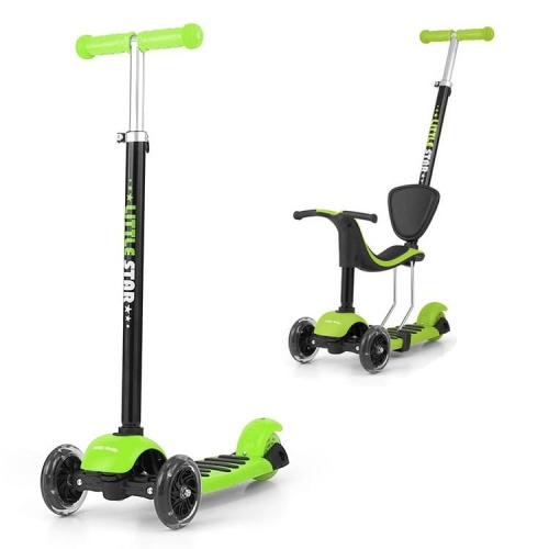 MILLY MALLY JEŹDZIK HULAJNOGA LITTLE STAR 3w1 ZIELONA
