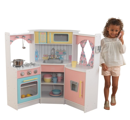 KIDKRAFT KUCHNIA NAROŻNA PASTELOWA DELUXE 53368