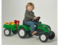 FALK TRAKTOR NA PEDAŁY Z PRZYCZEPĄ RANCH TRAC + ZESTAW DO PIASKU 2-5 LAT ZIELONY 2052C