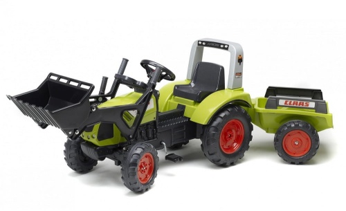 FALK DUŻY TRAKTOR NA PEDAŁY Z PRZYCZEPĄ I ŁYŻKĄ CLAAS ARION 430 3-7 LAT 1040AM