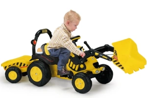 INJUSA TRAKTOR NA PEDAŁY EXCAVATOR Z PRZYCZEPĄ I ŁYŻKĄ ŚWIATŁO DŹWIĘK 410