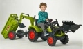 FALK DUŻY TRAKTOR NA PEDAŁY Z PRZYCZEPĄ, ŁYŻKĄ I ŁADOWARKĄ CLAAS ARION 3-7 LAT 2070Z