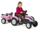 FALK TRAKTOR NA PEDAŁY Z PRZYCZEPĄ RANCH TRAC + ZESTAW DO PIASKU 2-5 LAT PRINCESS 2056C