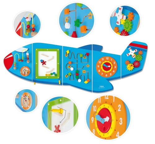 VIGA SENSORYCZNA TABLICA MANIPULACYJNA SAMOLOT XL 50673