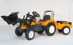 FALK DUŻY TRAKTOR NA PEDAŁY Z PRZYCZEPĄ I ŁYŻKĄ FARM TRACK 3-7 LAT 1054AM
