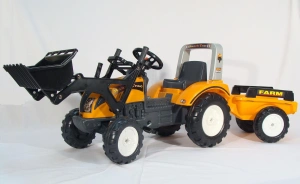 FALK DUŻY TRAKTOR NA PEDAŁY Z PRZYCZEPĄ I ŁYŻKĄ FARM TRACK 3-7 LAT 1054AM