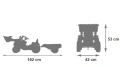 FALK TRAKTOR NA PEDAŁY Z ŁYŻKĄ I PRZYCZEPĄ RANCH TRAC 2-5 LAT 2055CM