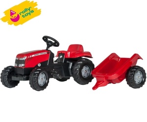 ROLLY TOYS TRAKTOR Z PRZYCZEPĄ KID MASSEY FERGUSON 2-5 LAT 012305