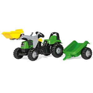 ROLLY TOYS TRAKTOR NA PEDAŁY Z ŁYŻKĄ I PRZYCZEPĄ KID DEUTZ-FAHR 2,5-5 LAT 023196