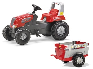 ROLLY TOYS TRAKTOR NA PEDAŁY Z PRZYCZEPĄ JUNIOR RT 3-8 LAT 800261