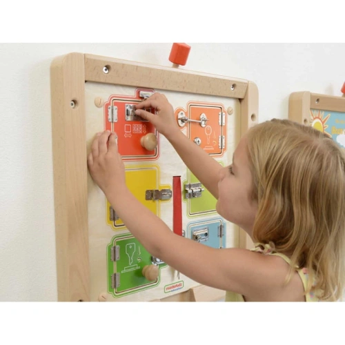 MASTERKIDZ TABLICA EDUKACYJNA NAUKA OTWIERANIA ZAMKÓW ME12531