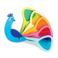 TENDER LEAF TOYS DREWNIANY PAW Z KOLOROWYMI SZYBKAMI - POZNAJEMY KOLORY TL8338