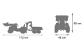 FALK TRAKTOR NA PEDAŁY Z PRZYCZEPĄ, ŁYŻKĄ I ŁADOWARKĄ RANCH TRAC ŻÓŁTY 2055CN