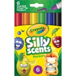 CRAYOLA SILLY SCENTS ZAPACHOWE MARKERY ZE ŚCIĘTĄ KOŃCÓWKĄ 6szt. 8197