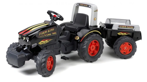 FALK DUŻY TRAKTOR NA PEDAŁY Z PRZYCZEPĄ FARM KING 3-7 LAT 1075B