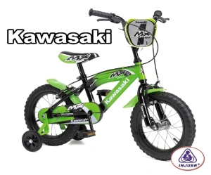 INJUSA ROWER KAWASAKI MX Z BOCZNYMI KÓŁKAMI 14" ZIELONY 14100