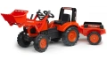 FALK DUŻY TRAKTOR NA PEDAŁY Z PRZYCZEPĄ I ŁYŻKĄ KUBOTA 3-7 LAT 2060AM 