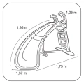 FEBER SKRĘTNA ZJEŻDŻALNIA OGRODOWA / ŚLIZG WODNY 195 CM 8359
