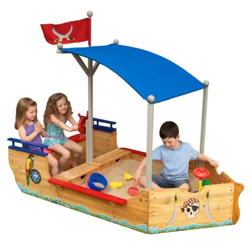KIDKRAFT DREWNIANA PIASKOWNICA STATEK PIRACKI 00128