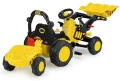 INJUSA TRAKTOR NA PEDAŁY EXCAVATOR Z PRZYCZEPĄ I ŁYŻKĄ ŚWIATŁO DŹWIĘK 410