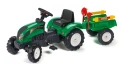 FALK TRAKTOR NA PEDAŁY Z PRZYCZEPĄ RANCH TRAC + ZESTAW DO PIASKU 2-5 LAT ZIELONY 2052C